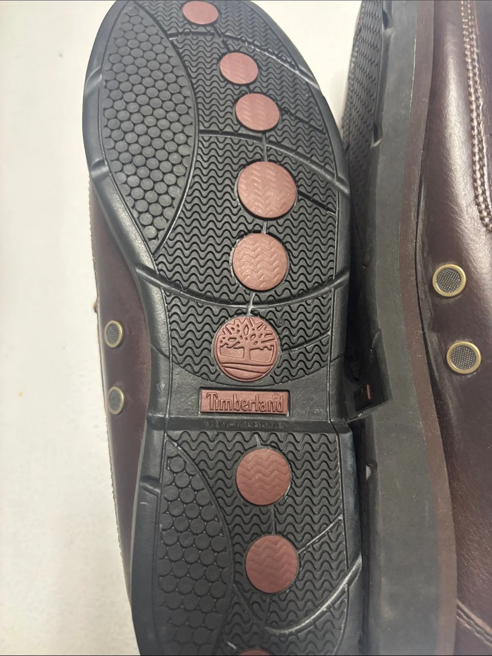 NWOT Timberland Men's Classic Dark Brown Leather 2 Eye  Boat Shoes Size 10
